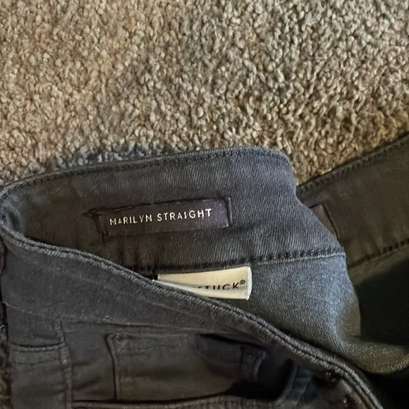 grey vintage nydj low rise marilyn straight jeans - Picture 8 of 8